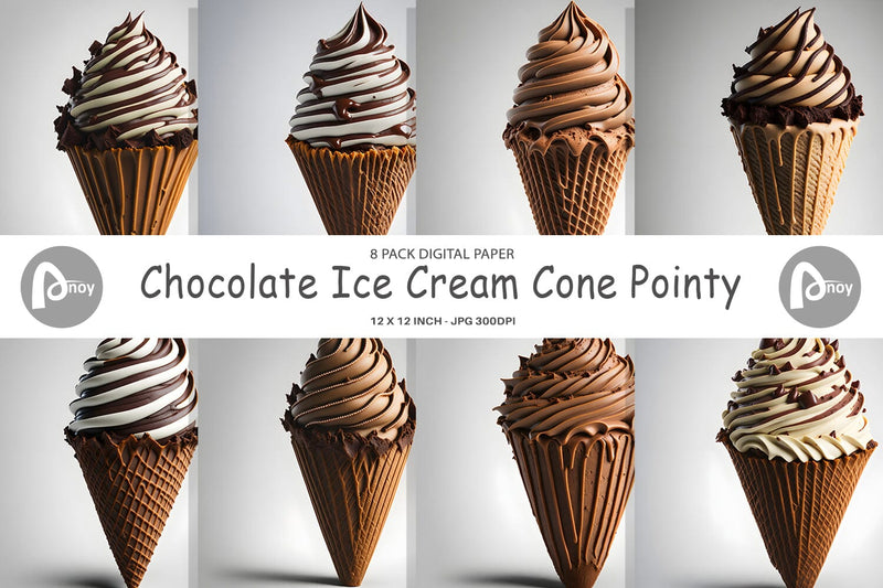 Digital Paper Chocolate Ice Cream Digital Pattern artnoy 