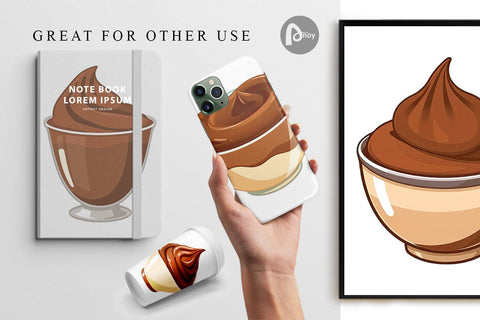 Digital Paper Chocolate Pudding Digital Pattern artnoy 