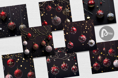 Digital Paper Christmas Ball Digital Pattern artnoy 