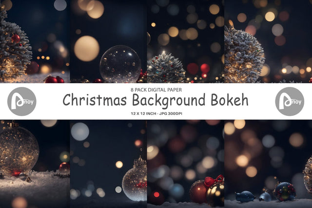 Digital Paper Christmas Bokeh Digital Pattern artnoy 