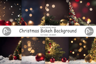 Digital Paper Christmas Bokeh Digital Pattern artnoy 