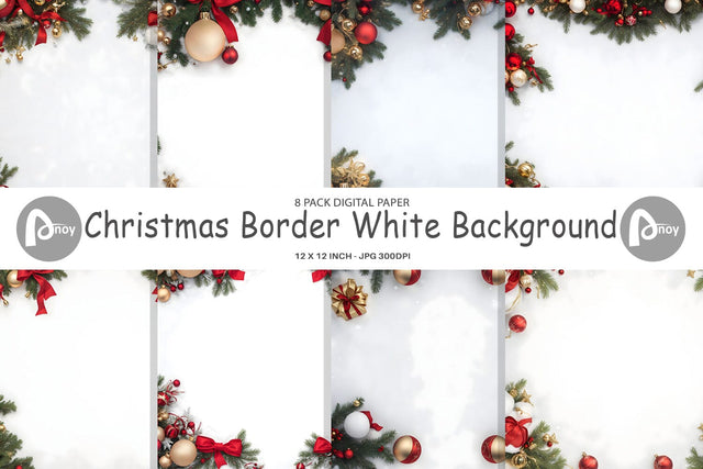 Digital Paper Christmas Border Digital Pattern artnoy 