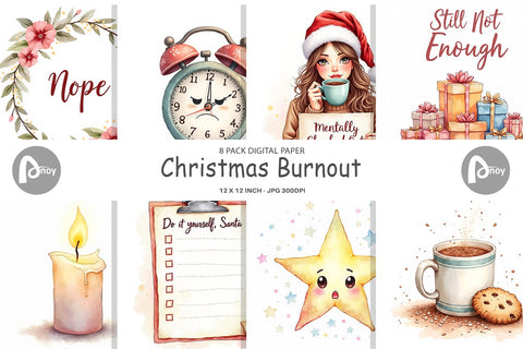 Digital Paper Christmas Burnout Digital Pattern artnoy 