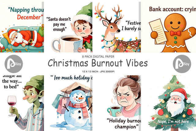 Digital Paper Christmas Burnout Vibes Digital Pattern artnoy 