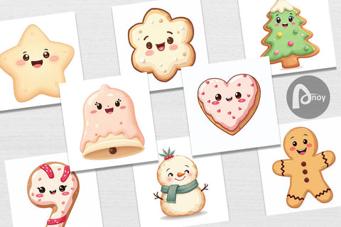 Digital Paper Christmas Cookies Digital Pattern artnoy 