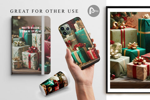 Digital Paper Christmas Gift Digital Pattern artnoy 