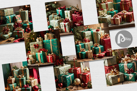 Digital Paper Christmas Gift Digital Pattern artnoy 