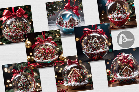 Digital Paper Christmas Glass Ball Digital Pattern artnoy 