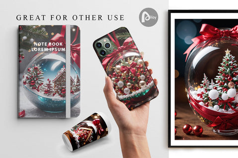 Digital Paper Christmas Glass Ball Digital Pattern artnoy 