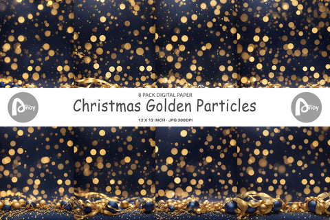 Digital Paper Christmas Gold Particles Digital Pattern artnoy 