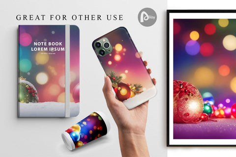 Digital paper Christmas Ornament Bokeh Digital Pattern artnoy 