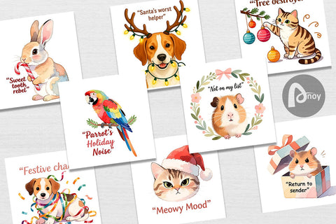 Digital Paper Christmas Pet Sarcasm Digital Pattern artnoy 