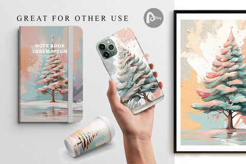 Digital Paper Christmas Tree Digital Pattern artnoy 