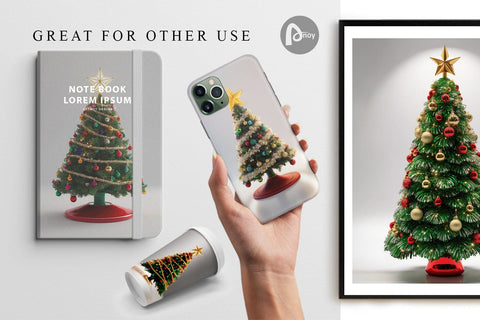 Digital Paper Christmas Tree Digital Pattern artnoy 