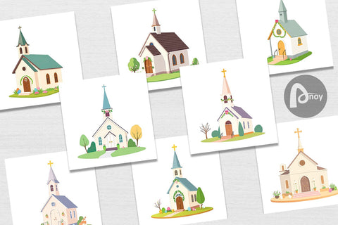 Digital Paper Church Digital Pattern artnoy 