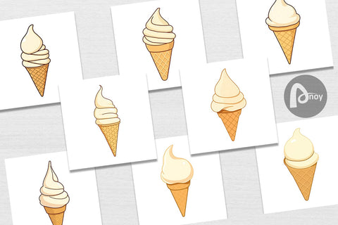 Digital Paper Classic Ice Cream Digital Pattern artnoy 