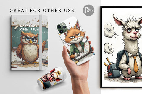 Digital Paper Classroom Chaos Critters Digital Pattern artnoy 