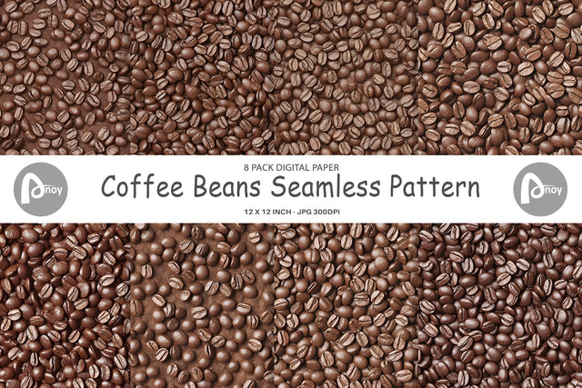 Digital Paper Coffee Beans Pattern Digital Pattern artnoy 