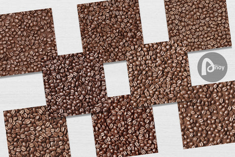 Digital Paper Coffee Beans Pattern Digital Pattern artnoy 