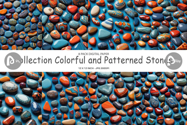 Digital Paper Collection Pattern Stones Digital Pattern artnoy 