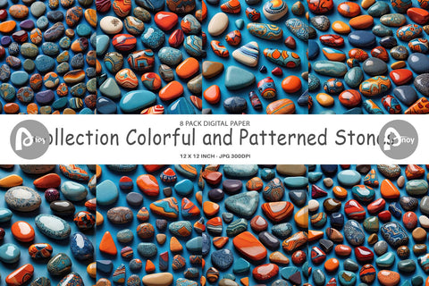 Digital Paper Collection Pattern Stones Digital Pattern artnoy 