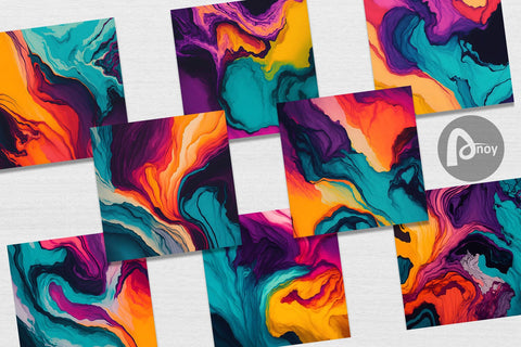 Digital Paper Colorful Alcohol Ink Digital Pattern artnoy 