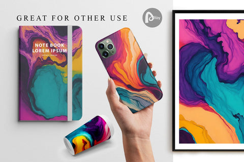 Digital Paper Colorful Alcohol Ink Digital Pattern artnoy 