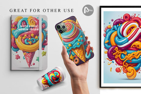 Digital Paper Colorful Candy Digital Pattern artnoy 