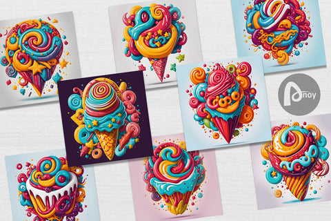 Digital Paper Colorful Candy Digital Pattern artnoy 