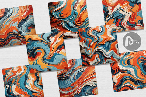 Digital Paper Colorful Marble Digital Pattern artnoy 