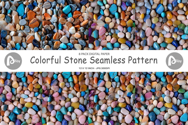 Digital Paper Colorful Stone Pattern Digital Pattern artnoy 