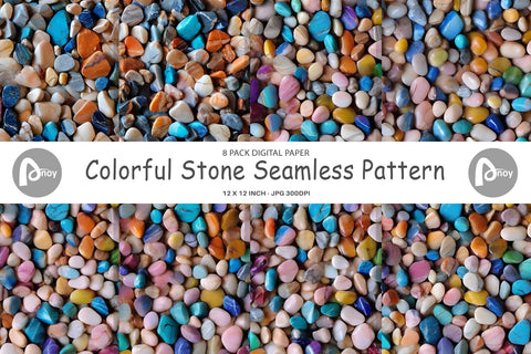 Digital Paper Colorful Stone Pattern Digital Pattern artnoy 