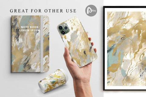 Digital Paper Contemporary Art Gold Digital Pattern artnoy 