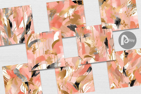 Digital Paper Contemporary Art Pink Digital Pattern artnoy 