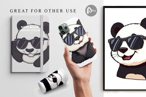 Digital Paper Cool Panda Digital Pattern artnoy 