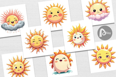 Digital Paper Cool Soul Sun Digital Pattern artnoy 