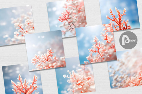 Digital Paper Coral Charm Digital Pattern artnoy 