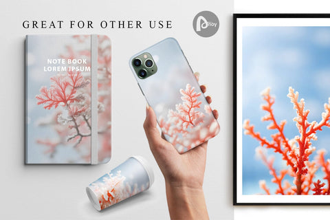 Digital Paper Coral Charm Digital Pattern artnoy 