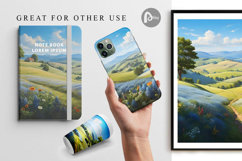 Digital Paper Countryside Summer Sublimation artnoy 