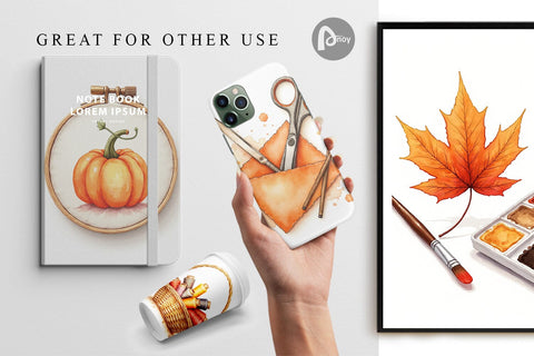 Digital Paper Cozy Autumn Crafting Digital Pattern artnoy 