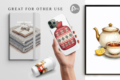 Digital Paper Cozy Christmas Digital Pattern artnoy 