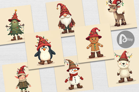 Digital Paper Cozy Raggedy Christmas Digital Pattern artnoy 