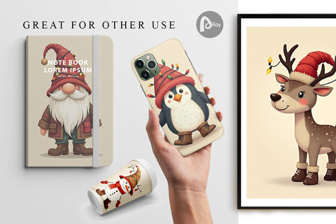 Digital Paper Cozy Raggedy Christmas Digital Pattern artnoy 