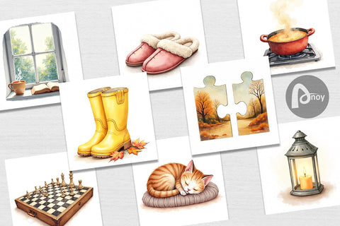 Digital Paper Cozy Rainy Day Digital Pattern artnoy 