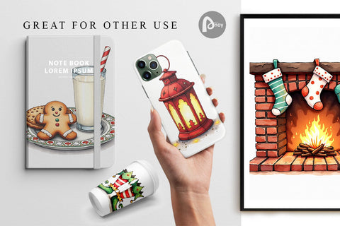 Digital Paper Cozy Retro Christmas Digital Pattern artnoy 