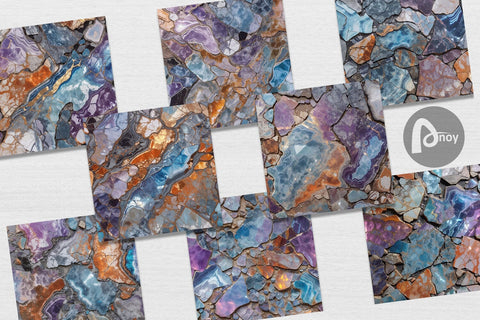 Digital Paper Cracked Iridescent Digital Pattern artnoy 