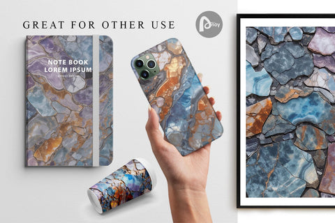 Digital Paper Cracked Iridescent Digital Pattern artnoy 