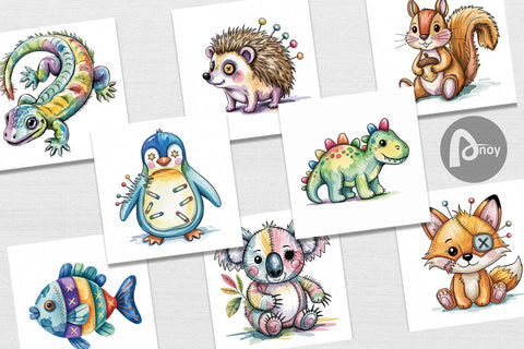 Digital Paper Creepy Cute Pastel Halloween Digital Pattern artnoy 