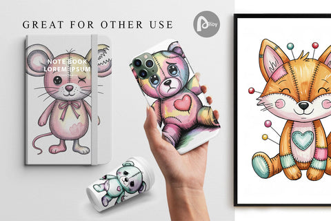 Digital Paper Creepy Cute Pastel Halloween Digital Pattern artnoy 