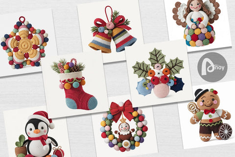 Digital Paper Crochet Christmas Digital Pattern artnoy 